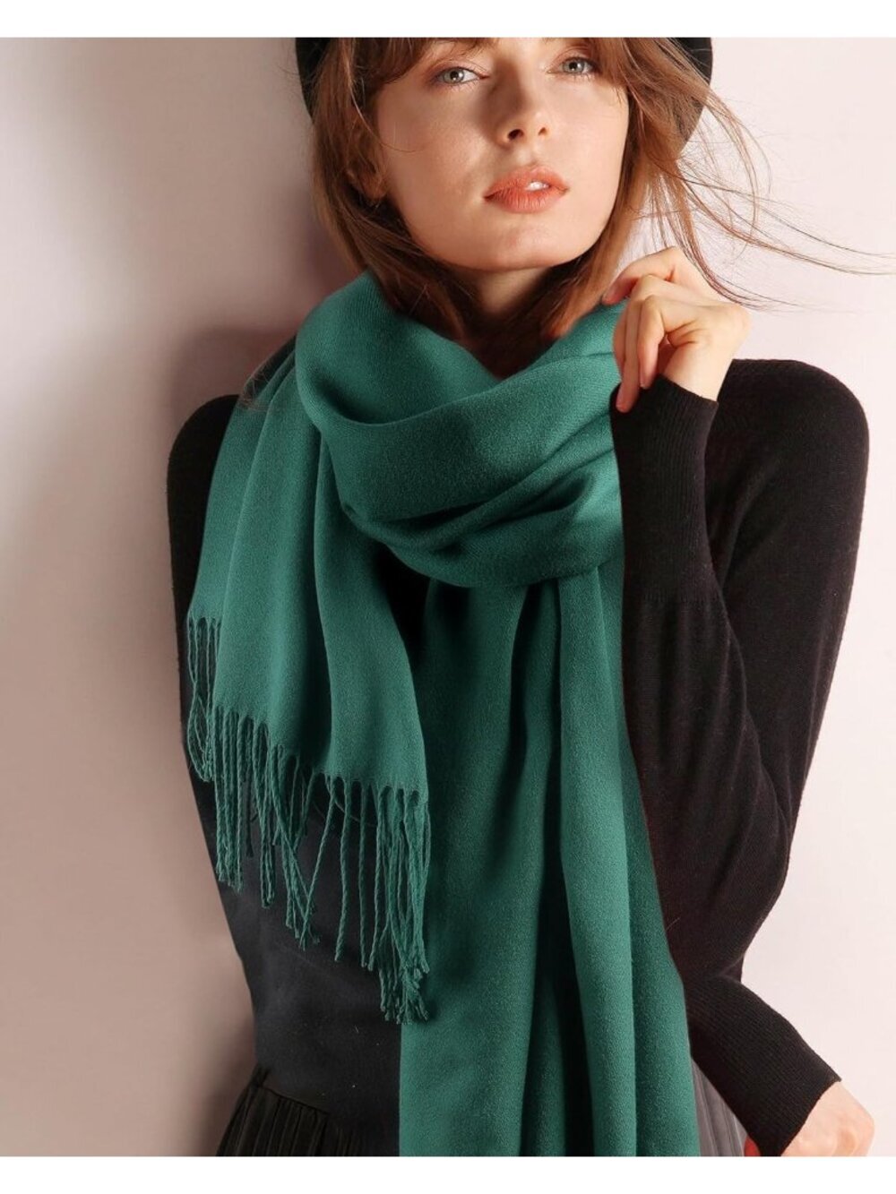 〽️Women's Green Evening Dresses Blanket Imported Pashmina Shawl Scarves
